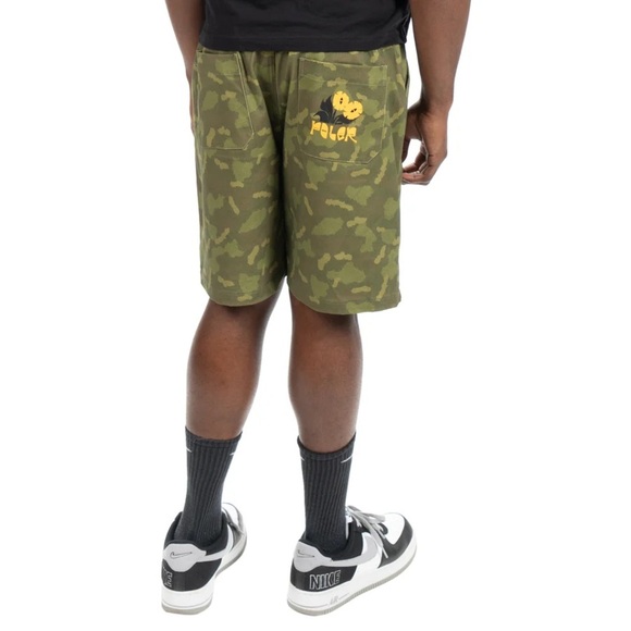 POLER STUFF Shorts Dusty Style Camo Green Mens Size Small Camp Vibes - Picture 7 of 15
